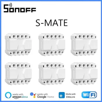 SONOFF S-MATE 16A Smart Switch REST API Решение Без Нейтральной Линии Приложение Для Голосового Дистанционного Управления Работа С eWeLink Alexa Google Home Изображение