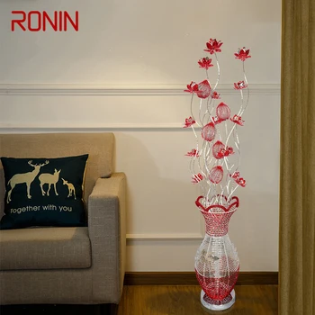 Современный торшер RONIN, Модная гостиная, спальня, Свадьба, Оригинальная декоративная лампа из красного алюминиевого провода, Оригинальная светодиодная лампа Изображение