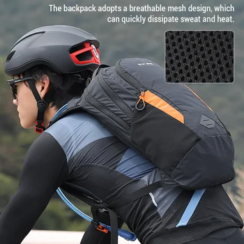 12-литровый нейлоновый рюкзак для гидратации, Спортивный Велосипедный рюкзак, Походные сумки для водного бега, велосипедные сумки для пеших прогулок, езды на велосипеде Изображение