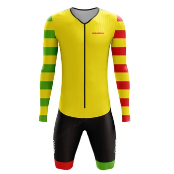 2023 Мужская одежда для длинных гонок по триатлону на коньках, Летний Комбинезон для катания на роликовых коньках, костюм для скоростного катания на велосипеде, Одежда для коньков Изображение
