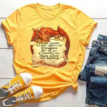 Забавная футболка с драконами 