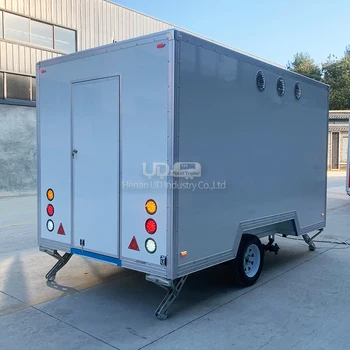 продается передвижной трейлер для быстрого питания 3m с тележкой для мороженого и вафель, передвижной фургон для уличной кухни с прицепом для еды по стандартам США Изображение