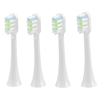 Сменные Головки Зубных Щеток 4шт для Xiaomi SOOCAS V1X3/X3U X1/X3/X5 Электрические Головки Зубных Щеток Белого Цвета Изображение
