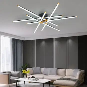 Минималистичные светодиодные потолочные светильники Smart Bluetooth для гостиной, украшения спальни, потолочный светильник, совместимый с Alexa 90-260 В Изображение