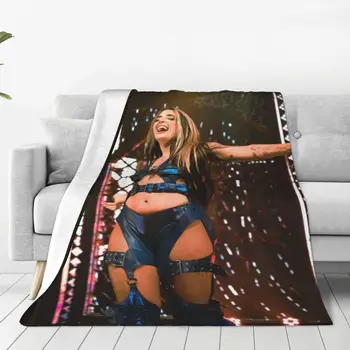 Испанская певица Лола Индиго, Бархатные всесезонные многофункциональные супер мягкие одеяла для кровати, офисное покрывало Изображение