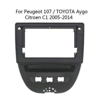 10,1-дюймовый Автомобильный Радиоприемник 2 Din Аудио Установка и Переоснащение передней панели Приборной панели Комплект рамы для Toyota Aygo Citroen C1 Peugeot 107 2005-2014 Изображение