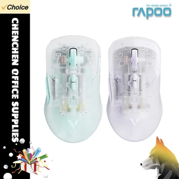 Rapoo Vt9 Air Gamer Mouse Беспроводная 2-Режимная Легкая 2,4 g Vt9air С 4k Dpi26000 Paw3398 RGB Офисная Игровая Мышь Для Портативных ПК Изображение