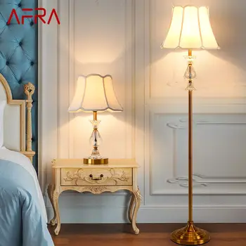 Современный хрустальный торшер AFRA, стоящий на светодиодной подставке в скандинавском стиле, Креативные настольные светильники для дома, гостиной, спальни Изображение