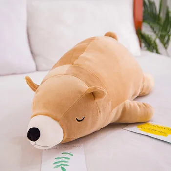 35-115 см Мягкие игрушки белого медведя в кавайном костюме большого размера, супер мягкая подушка с животными, подушка для сна, плюшевая игрушка для малыша Изображение
