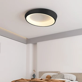 Теннисная шляпа, белый, черный, Классический светильник для спальни, минималистичный современный потолочный светильник, светильник для главной спальни, светильник для гостиной, светильник для комнаты Изображение
