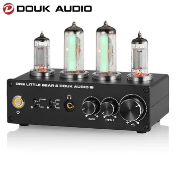 Douk Audio T9 HiFi Magic Eye 6E2 Ламповый стереофонический предусилитель MM/MC Phono Stage для домашних проигрывателей Amp Изображение