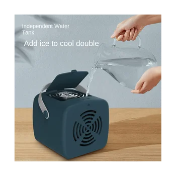 350 Мл + 300 МЛ Настольный Охладитель Воздуха Бытовой Кондиционер Для Общежития USB Охлаждающий Увлажнитель Воздуха С Распылителем Air Cooler-A Изображение
