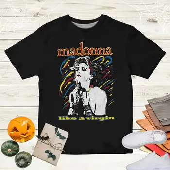 Футболка Madonna Like A Virgin, подарки фанатам рубашек Madonna, футболка Madonna Celebration Tour 2023 Изображение