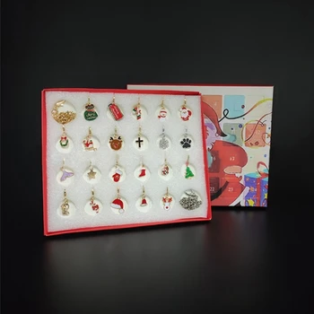 Рождественский ювелирный браслет Адвент-Календарь DIY Браслет для изготовления ювелирных изделий слепая коробка Изображение