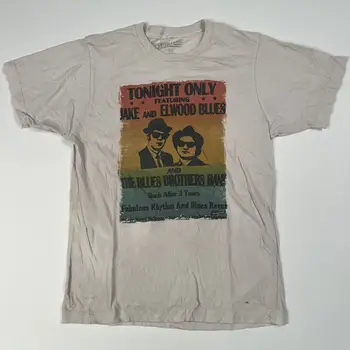 Винтажная футболка с плакатом шоу братьев Блюз Джейка и Элвуда БЛЮЗ средний Изображение