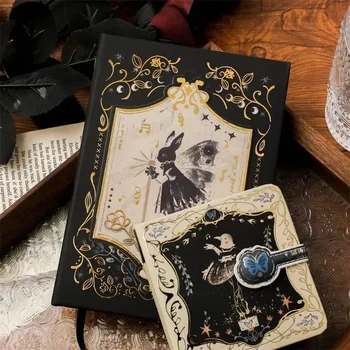 Подарочная книга в готическом стиле Изысканный блокнот для рук Магнитная заметка Высокая персонализированная ценность ниши для креативной книги в стиле ретро с пряжкой Изображение