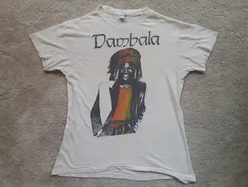 Белая футболка DAMBALA Vintage 1980-х годов M UK Roots Reggae Dub Azania LP 12 7 Jamaica с длинными рукавами Изображение