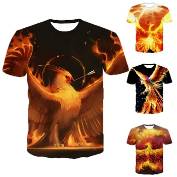 Футболка с персонализированным принтом Phoenix T-shirt Outdoor Casual Cool T-shirt Top Изображение