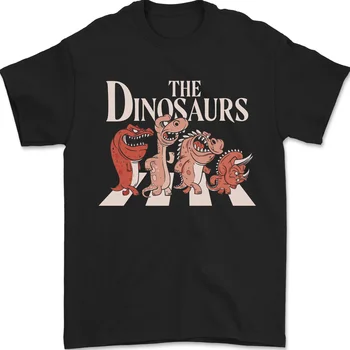 Забавная музыкальная пародия на динозавров T-Rex, мужская футболка из 100% хлопка Изображение