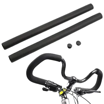 Пара велосипедных дорожных велосипедов MTB, Гладкая Мягкая трубка, Губчатая поролоновая накладка на руль, мини-велосипеды, ручки для велосипедов Изображение
