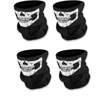 Маска-череп, гетра, головной убор, бандана, маска на Хэллоуин, Балаклава, дышащие маски для лица, шейный гетровый шарф для езды на мотоцикле Изображение