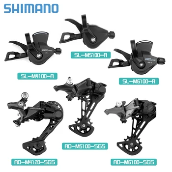 Рычаг переключения передач Shimano Deore SL-M4100 M5100 M6100 10/11/12 S RD-M4120/M5100/M6100 Задний Переключатель MTB Bike Groupset Изображение
