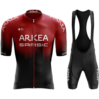 Спортивная Мужская велосипедная одежда 2024 Джерси Летняя одежда ARKEA Mtb Мужской мужской костюм Профессиональная рубашка Pro Team Спортивный комплект Велосипед Изображение