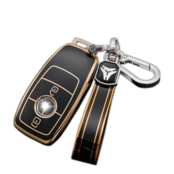 Совместимый для Benz E260L/E300L/E350/C26L/GLC Чехол Для автомобильных ключей из Мягкого ТПУ, Применимый к Чехлу для автомобильных ключей Изображение