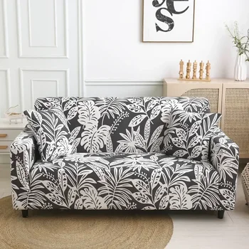 Эластичные чехлы для диванов, современный чехол для дивана для гостиной, угловой L-образный чехол для стула, чехол для дивана на 1/2/3/4 места Изображение