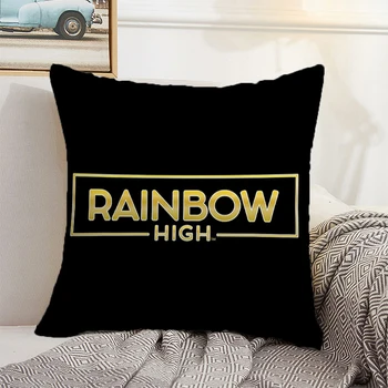Декоративные подушки Rainbow High для дивана, наволочка, короткие плюшевые подушки, наволочка 40x40 Home Decor, Постельное белье Twin Size Изображение