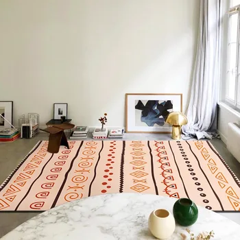 Ретро Богемный ковер для гостиной Марокканский диван журнальный столик Коврик Отели с проживанием в семье покрыты коврами Коридор Балкон Kpop Изображение
