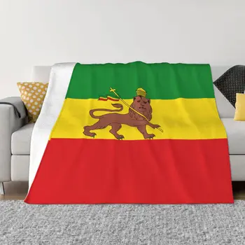 3D Печатный Флаг Эфиопии Одеяла Дышащий Мягкий Фланелевый Летний Плед для Дивана На Открытом Воздухе Спальня Изображение