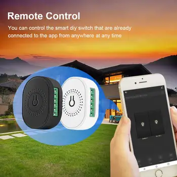 Tuya Smart ZigBee 16A Mini DIY Switch Релейный Выключатель С Нейтральным Проводом или без Smart Life Alexa Google Home 2-полосное Управление Изображение