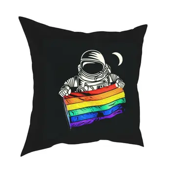 Наволочки для астронавтов и ЛГБТ-парада, наволочки для лесбиянок, геев, радужных, странных подушек, декоративная наволочка для дома 45x45 см Изображение