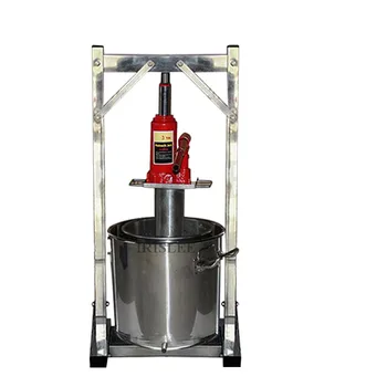 Коммерческая машина для холодного отжима фруктового сока емкостью 12 л, 304 Нержавеющая сталь, 2-тонный разъем, ручная машина для соковыжималки виноградной мякоти Изображение