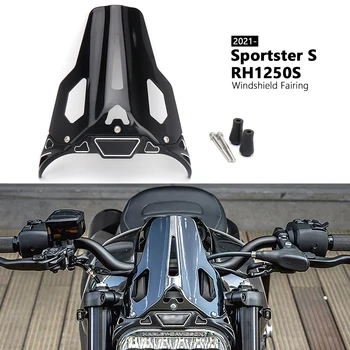 Украшение лобового стекла мотоцикла, Ветровое стекло, Черные Аксессуары для Sportster S RH1250S, SPORTSTER S 2021 2022 2023 Изображение