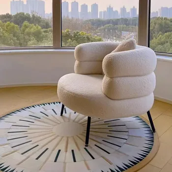 Современное роскошное кресло для гостиной с скандинавским акцентом, Офисное дизайнерское кресло, Индивидуальная копия Fauteuil, Мебель для балкона салона Изображение