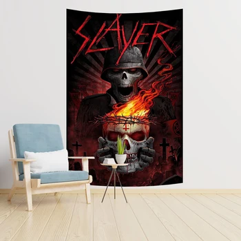 Гобелен рок-группы Slayers, музыкальное украшение для стен, гобелены для изголовья, домашний эстетичный декор обоев Изображение