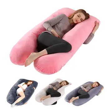 Подушка для всего тела Auraform Sleeping Body Pillow Гибкая Подушка для беременных, Съемное Боковое спальное место, U-образная подушка для беременных Изображение