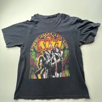 Винтажная рубашка Kiss Psycho Circus с длинными рукавами Smashing Pumpkins Halloween night XL Изображение