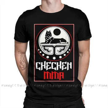 Чечня, чеченская футболка, мужская футболка из 100% хлопка высшего качества с коротким летним рукавом, чеченский ММА, чеченский бой, повседневная рубашка, свободная Изображение