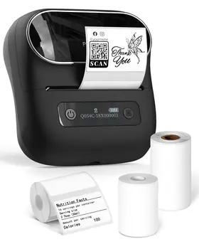 Принтер Этикеток Phomemo M220 Mini Thermal Bluetooth Barcode Label Maker Беспроводной Портативный Принтер Наклеек для Маркировки QR-кода＆DIY Изображение