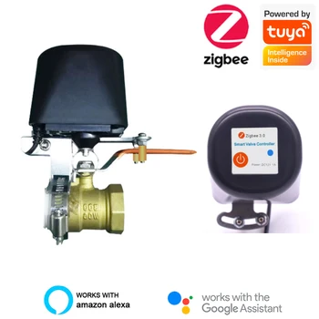 Tuya ZigBee Smart Wireless Control Газовый водяной клапан Smart Home Automation Клапан управления работой с газом С Alexa Google Assistant Изображение
