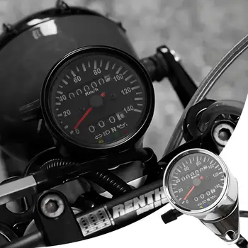 Универсальный мотоциклетный механический Электронный цифровой одометр Мотоциклетный одометр со светодиодной подсветкой Аксессуары в ретро-модификации Изображение