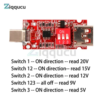 Модуль детектора опроса триггера быстрой зарядки Type-C USB-C PD2.0 3.0 QC 2.0 от 3.0 до DC Изображение