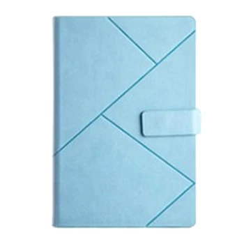 Цельнокроеный синий Деловой блокнот для путешественников, Дневник повестки дня, канцелярский блокнот для школы, канцелярские принадлежности Изображение